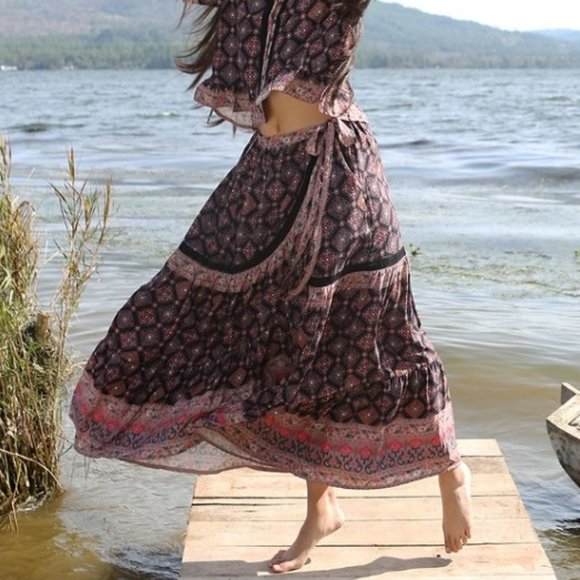 Tulle & Batiste Amira Castaway Wrap Skirt, Size XS - Picture 2 of 8